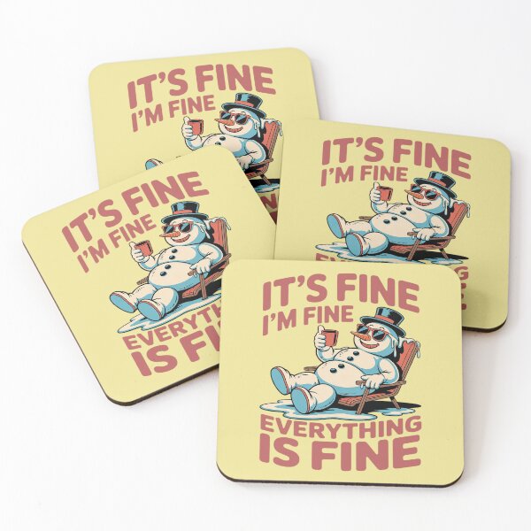 Item preview, It's Fine I'm Fine Everything is Fine Snowman designed and sold by Endless7Art.