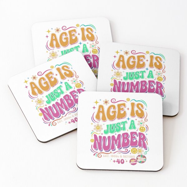 Item preview, Retro "Age Is Just A Number" +40 Fabulous Colorful Groovy Birthday designed and sold by scarben.