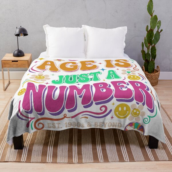 Item preview, Retro "Age Is Just A Number" +40 Fabulous Colorful Groovy Birthday designed and sold by scarben.