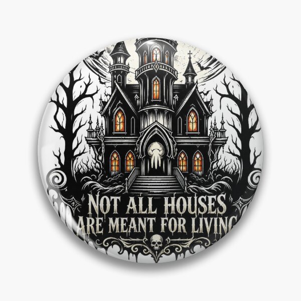 Item preview, Haunted Gothic Mansion Under the Full Moon Halloween Horror Art designed and sold by Graphic Therapist.