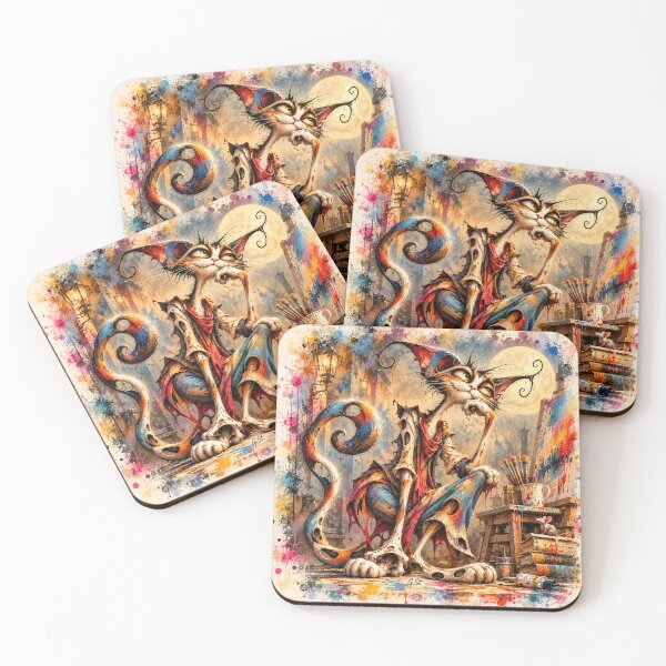 Item preview, Stegmeier – The Crazy Artist Cat designed and sold by Farbenfantasie.