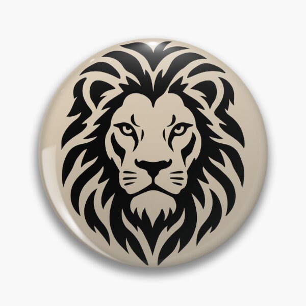 Item preview, King of the Wild – Bold Lion Head Stencil Art designed and sold by MSX1981.