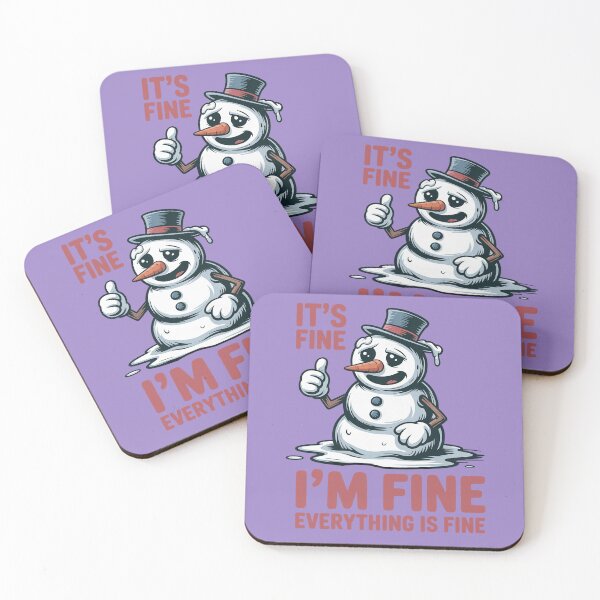 Item preview, It's Fine I'm Fine Everything is Fine Snowman designed and sold by Endless7Art.