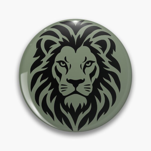 Item preview, King of the Wild – Bold Lion Head Stencil Art designed and sold by MSX1981.