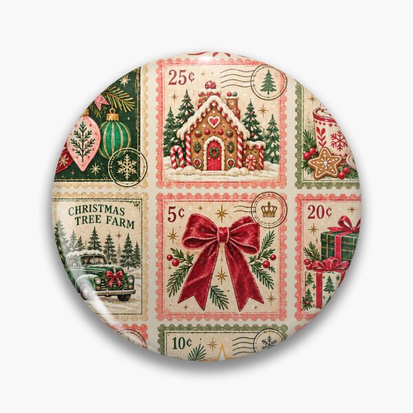 Item preview, Vintage North Pole Christmas Postage Stamps designed and sold by Bawwe.