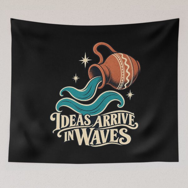 Item preview, Aquarius - Ideas Arrive in Waves designed and sold by Good Mood Foundry.