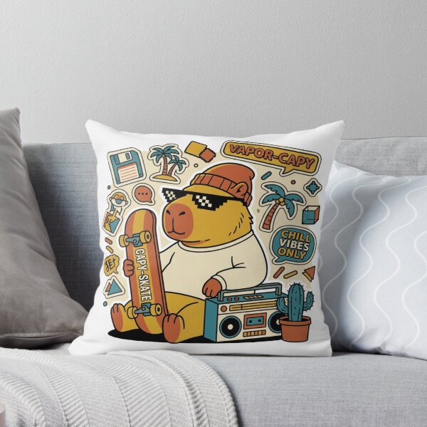 Item preview, Chill Capybara Skater Retro Streetwear designed and sold by SurfLab.