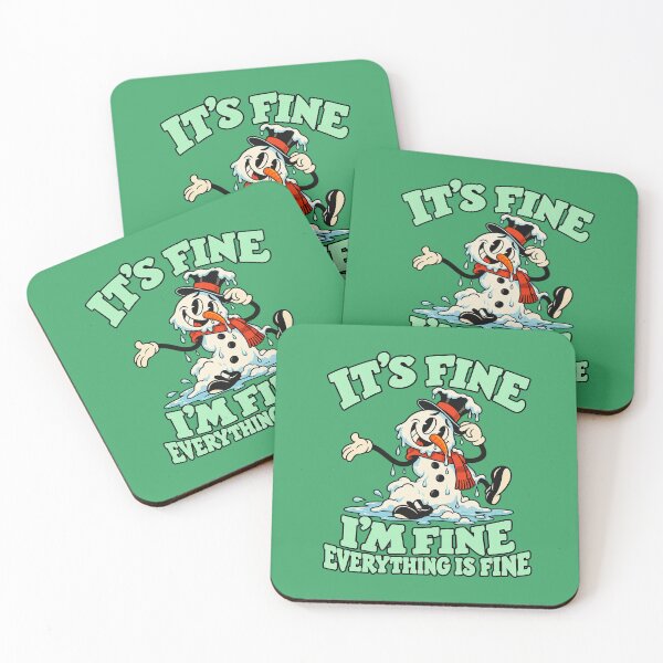 Item preview, It's Fine I'm Fine Everything is Fine Snowman designed and sold by Endless7Art.