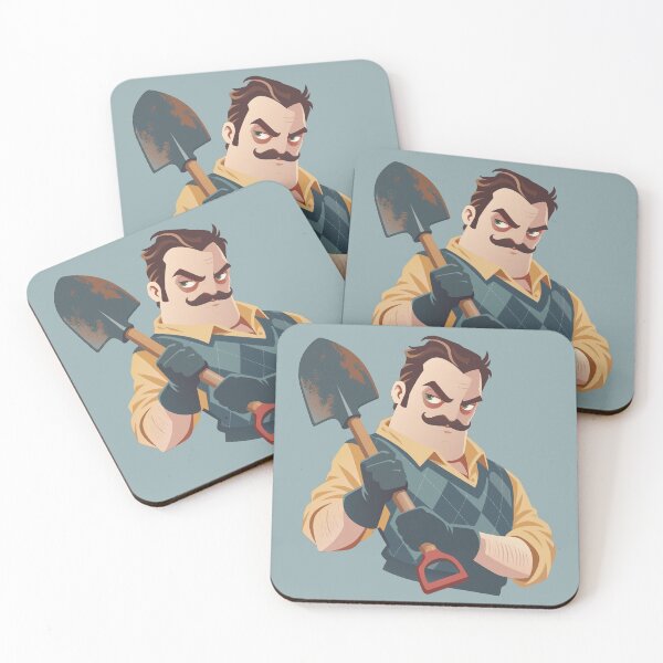 Item preview, Hello Neighbor Angry Peterson with Shovel Video Game Character designed and sold by karamram.
