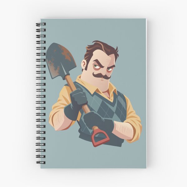 Item preview, Hello Neighbor Angry Peterson with Shovel Video Game Character designed and sold by karamram.