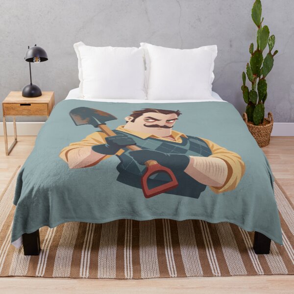 Item preview, Hello Neighbor Angry Peterson with Shovel Video Game Character designed and sold by karamram.