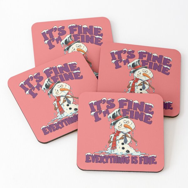 Item preview, It's Fine I'm Fine Everything is Fine Snowman designed and sold by Endless7Art.