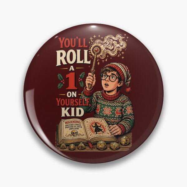 Item preview, You'll Roll a 1 on Yourself | Tabletop RPG Holiday Movie Poster Parody designed and sold by Dice_Goblin_Studio.