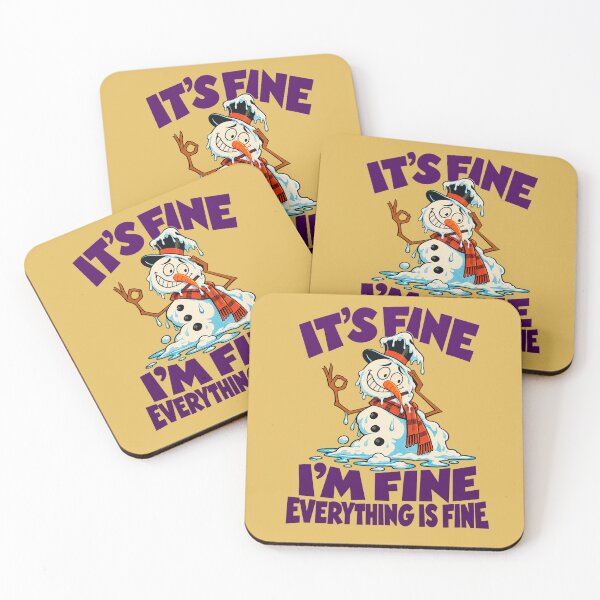 Item preview, It's Fine I'm Fine Everything is Fine Snowman designed and sold by Endless7Art.