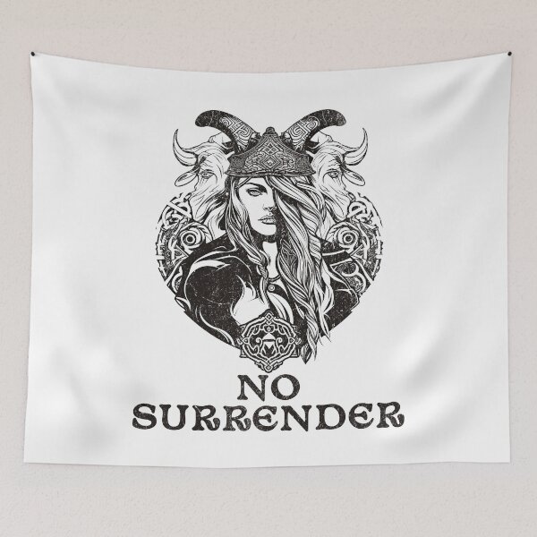 Item preview, NO SURRENDER (Female Viking Design) designed and sold by lovewhatyoudo.