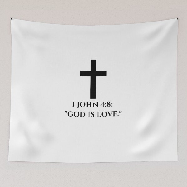 Item preview, 1 John 4:8 God Is Love Bible Verse Cross designed and sold by CraftyUniverse.