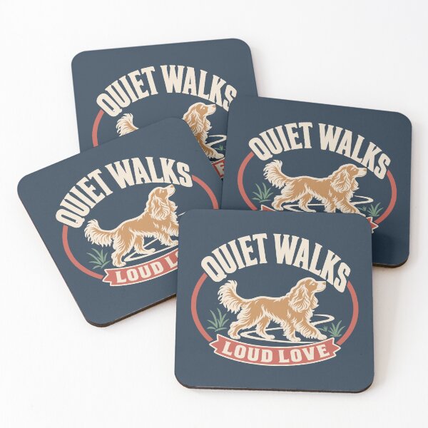Item preview, Copy of Cocker Spaniel Quiet Walks Loud Love Retro Art designed and sold by MavtM.