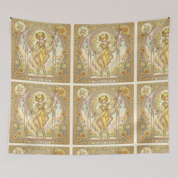 Item preview, Canary Yellow in the style of Alphonse Mucha designed and sold by Solace Sparkles.