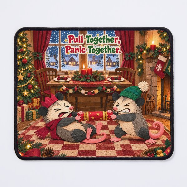 Item preview, Pull Together, Panic Together - Funny Christmas Animal Duo designed and sold by SandboxMashery.