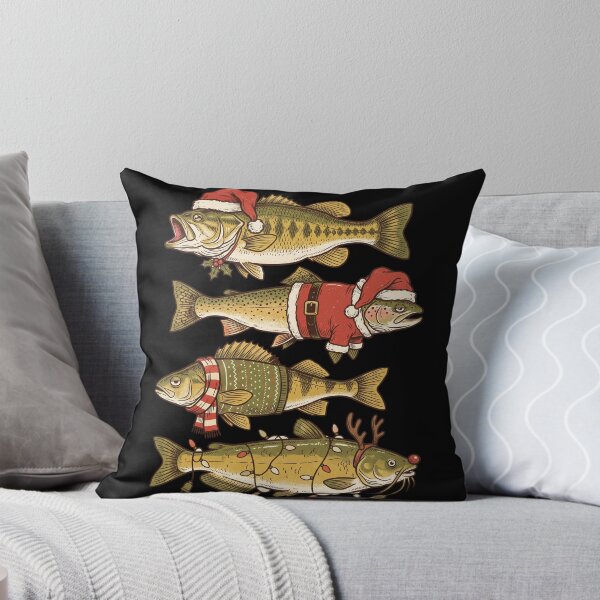 Item preview, Funny Christmas Bass Fish Santa Fishing Ugly Sweater designed and sold by Kladhadredo.