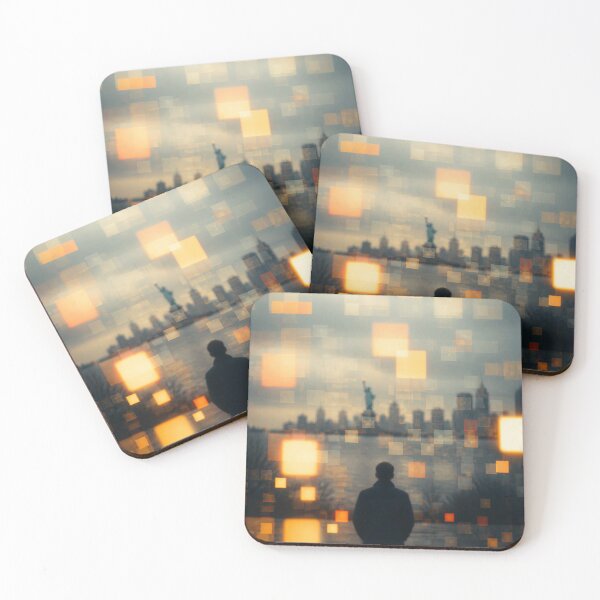 Item preview, Glowing geometry over a dusky New York designed and sold by ConcreteCandy.