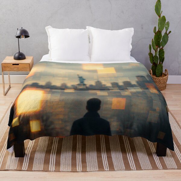 Item preview, Glowing geometry over a dusky New York designed and sold by ConcreteCandy.