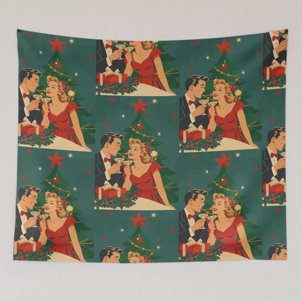Item preview, Vintage image of New Year's party in retro style designed and sold by Zhanna LL.