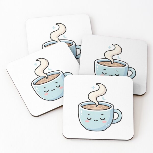 Item preview, Kawaii Sleepy Coffee Mug - Cute Cozy Tea & Hot Drink Art designed and sold by The Red Lime.