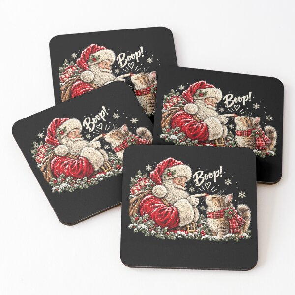 Item preview, Santa Boop Cat Nose Funny Christmas Cat Lover Vintage designed and sold by Kladhadredo.