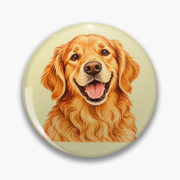 Item preview, Golden Retriever Portrait – Vintage Style Dog Illustration designed and sold by Pet Grow Co.