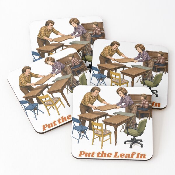 Item preview, Put the Leaf In Retro Thanksgiving Table Sticker designed and sold by Freckled-Monkey.