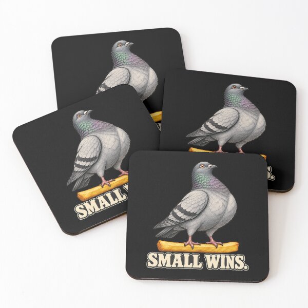 Item preview, Small Wins – Proud Pigeon on a French Fry designed and sold by MichelleAlline.