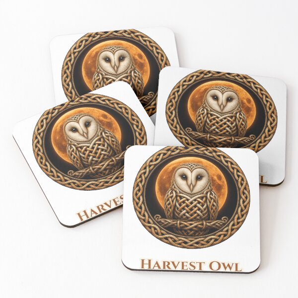 Item preview, Harvest Owl Celtic Knot Barn Owl Autumn Sticker designed and sold by Freckled-Monkey.