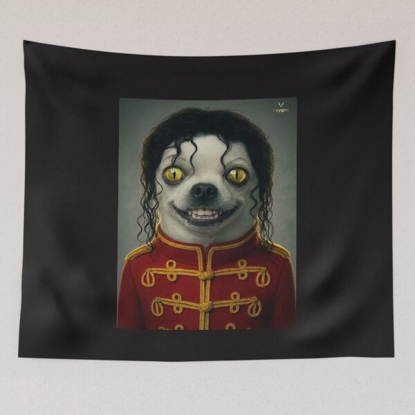 Item preview, Doggo Mike Monster Thriller Eyes King of Pop Portrait & Sticker designed and sold by keygon.