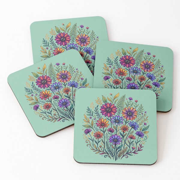 Item preview, Vibrant Wildflower Bouquet - Colorful Floral Nature Art designed and sold by Chroma Dreams .