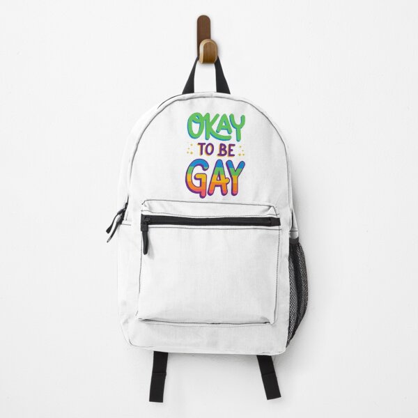 Item preview, Okay to Be Gay Colorful LGBTQ Pride Typography designed and sold by CraftyUniverse.