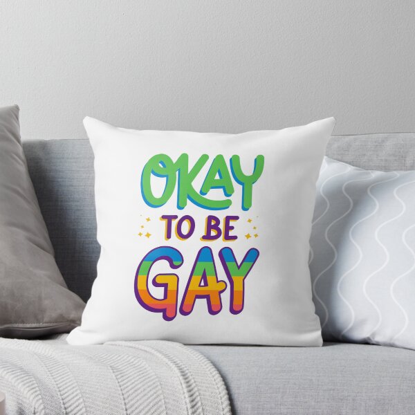 Item preview, Okay to Be Gay Colorful LGBTQ Pride Typography designed and sold by CraftyUniverse.