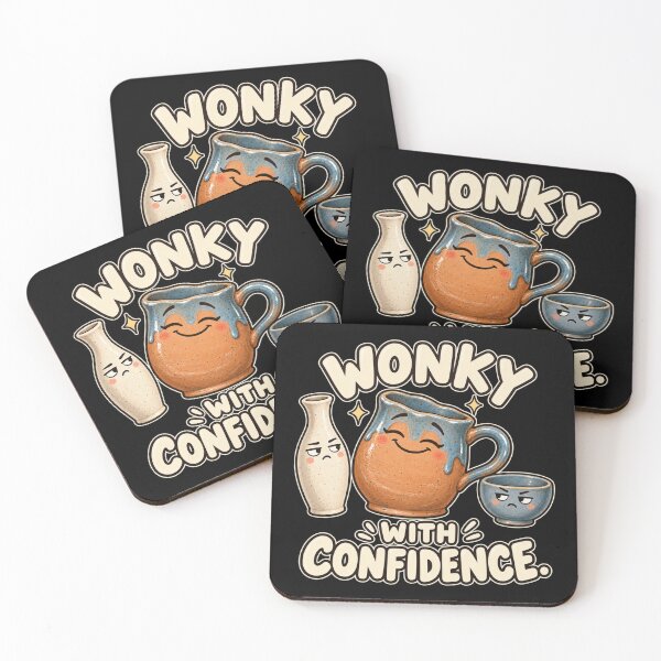 Item preview, Wonky With Confidence – Funny Handmade Pottery Mug designed and sold by MichelleAlline.