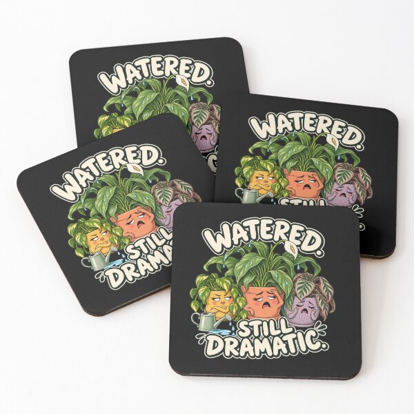 Item preview, Watered Still Dramatic – Funny Houseplant Trio designed and sold by MichelleAlline.