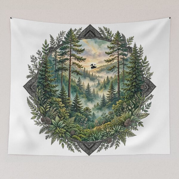 Item preview, Forest wreath art designed and sold by urbanshop7.