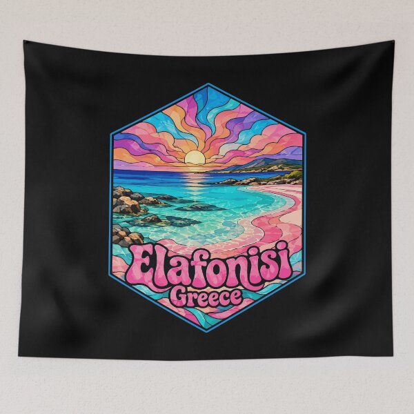 Item preview, Elafonisi Beach Crete Greece Stained Glass designed and sold by TomFrontierArt.
