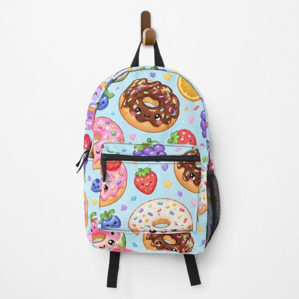 Item preview, Kawaii Donuts and Cute Fruit on Sky Blue – Pastel Sweet Treats Pattern designed and sold by Moonlight Studio.
