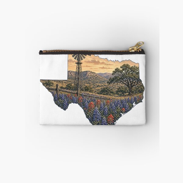 Item preview, Texas Hill Country Bluebonnets and Windmill designed and sold by Taylor Brew Studio.