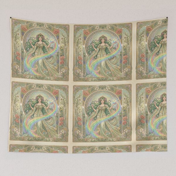 Item preview, Patty O'Green in the style of Alphonse Mucha designed and sold by Solace Sparkles.