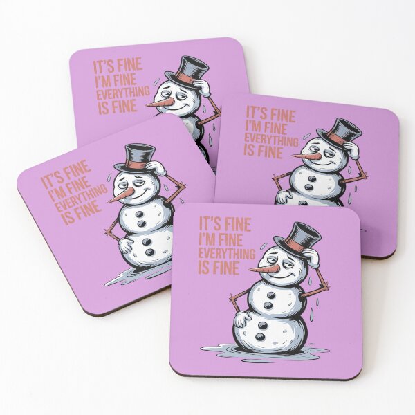 Item preview, It's Fine I'm Fine Everything is Fine Snowman designed and sold by Endless7Art.