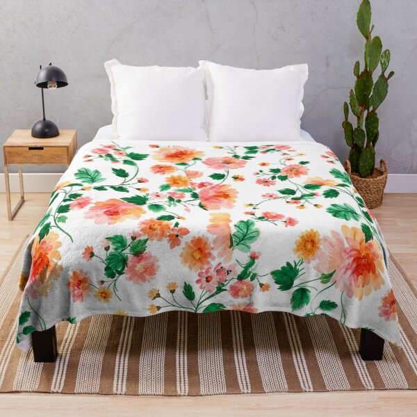 Item preview, Watercolor Coral Floral Seamless Pattern Soft Botanical Art designed and sold by MAGICKEY2024.