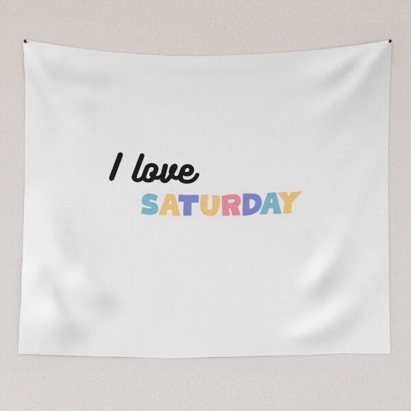 Item preview, Colorful Saturday Typography Pastel Weekend Mood designed and sold by CraftyUniverse.
