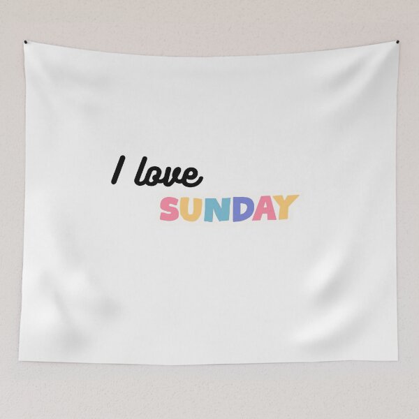 Item preview, Colorful Sunday Typography Pastel Relaxing Day designed and sold by CraftyUniverse.