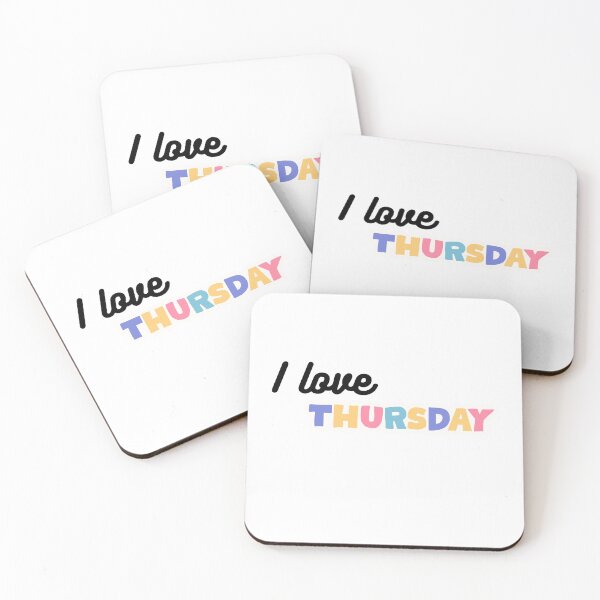 Item preview, Colorful Thursday Typography Pastel Weekday Design designed and sold by CraftyUniverse.