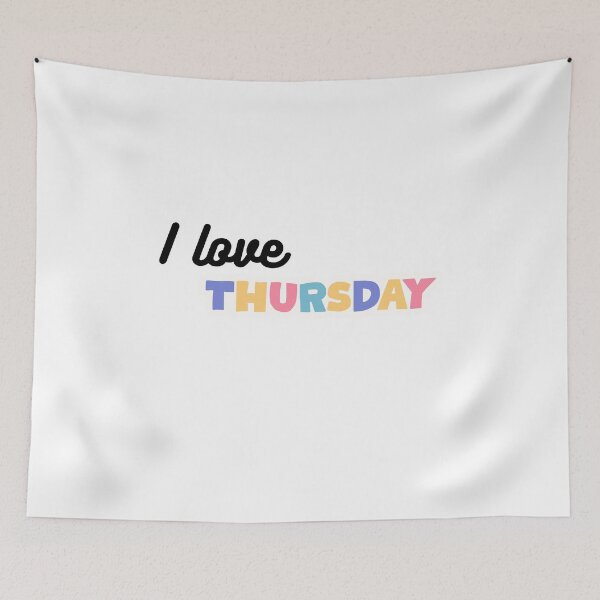 Item preview, Colorful Thursday Typography Pastel Weekday Design designed and sold by CraftyUniverse.